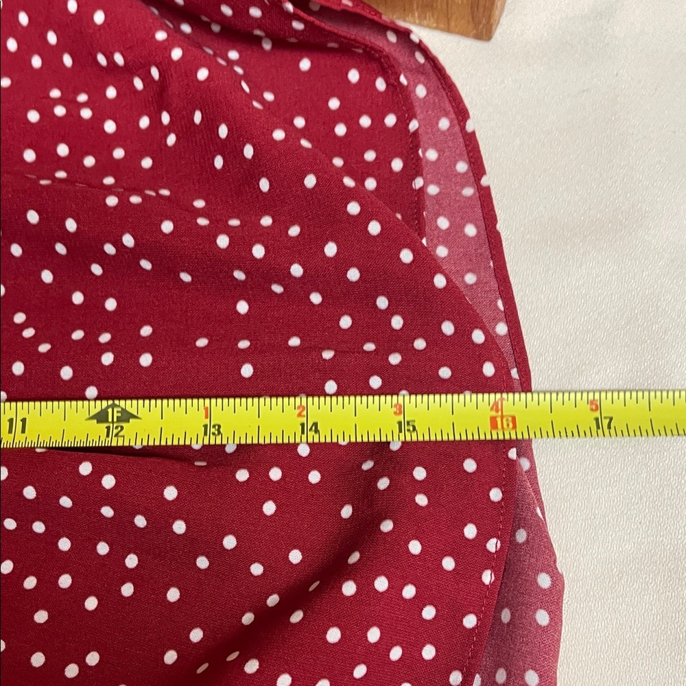 Red Polka Dot Pleated Mini Skort - Picture 8 of 8